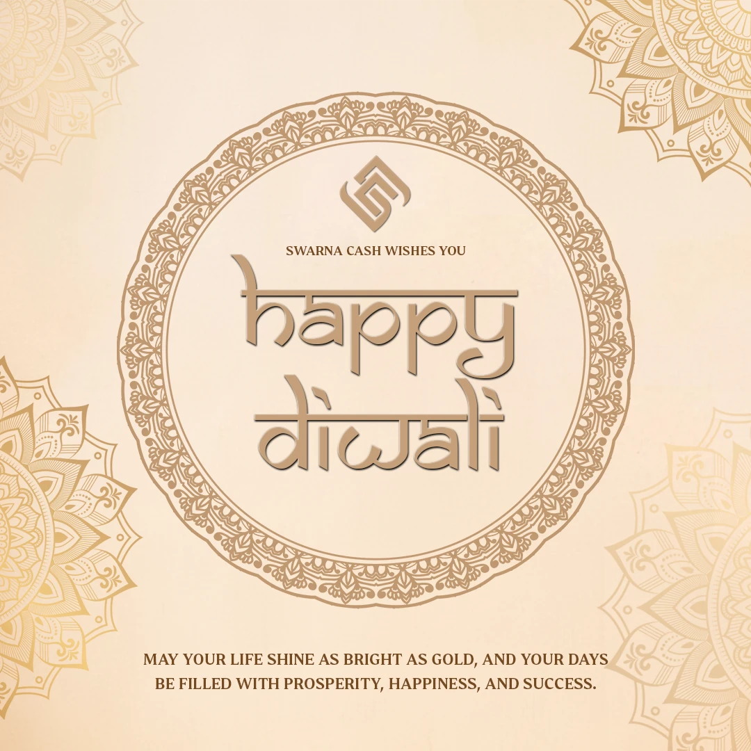 Elegant Happy Diwali wishes from your trusted gold buyers.