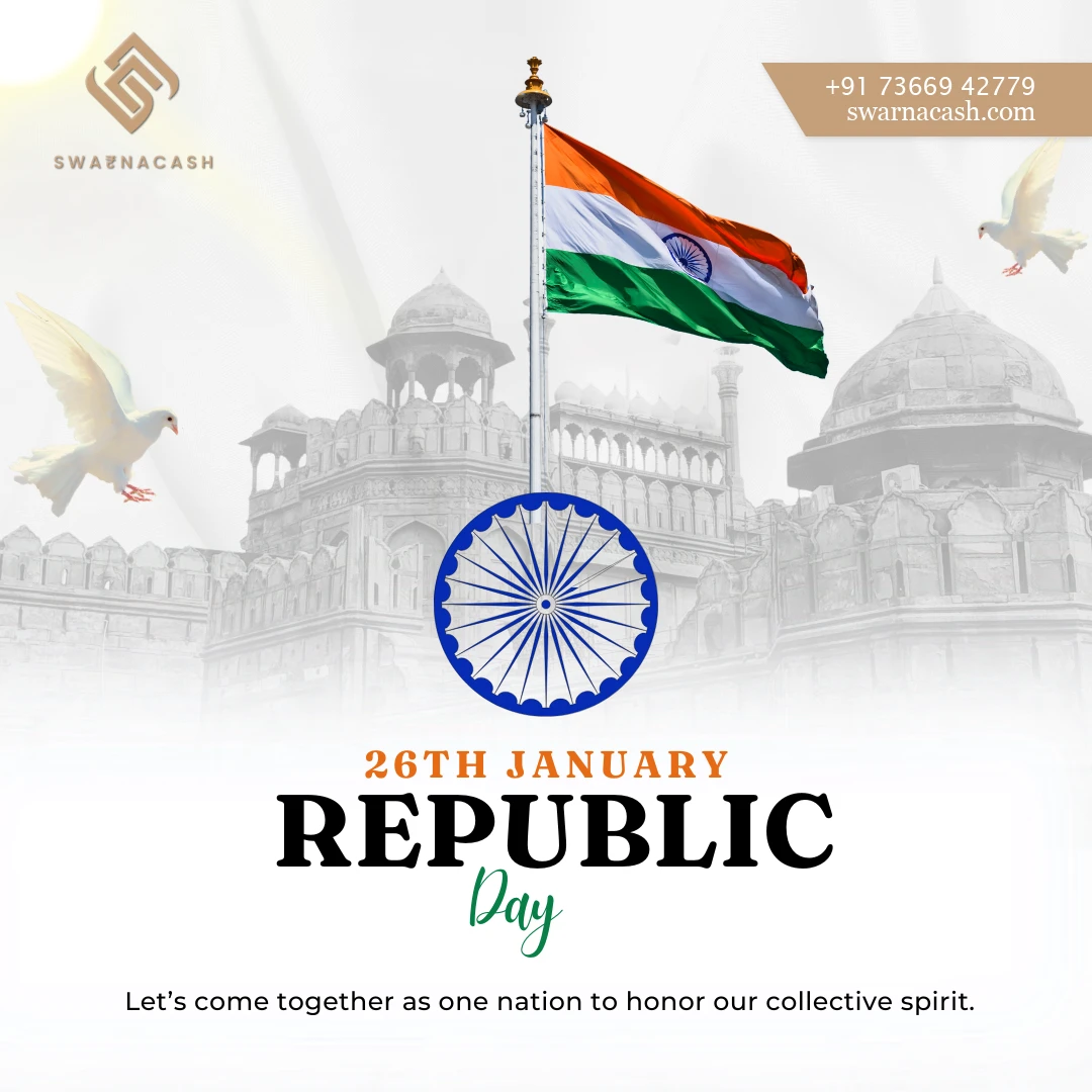 Happy Republic Day 2026 wishes from the Swarna Cash team.